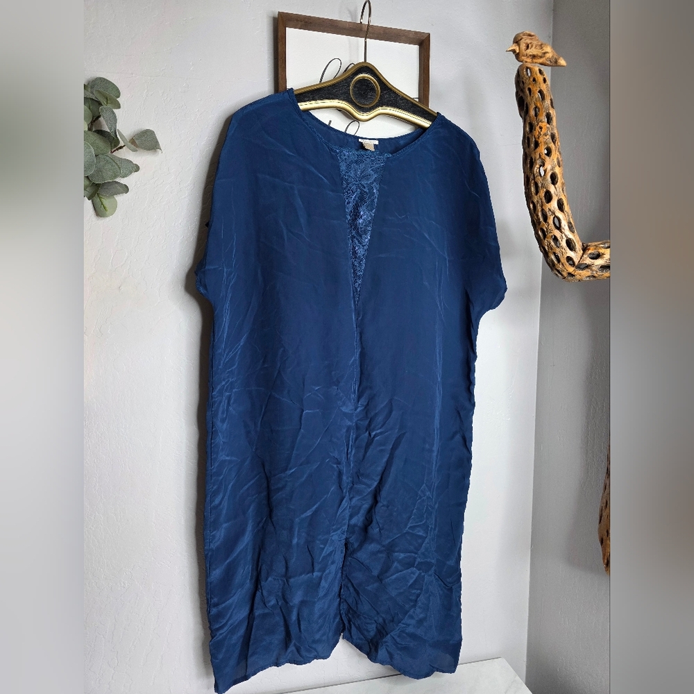 Sundance Silky‎ Lightweight Navy Blue Nightgown Size XL